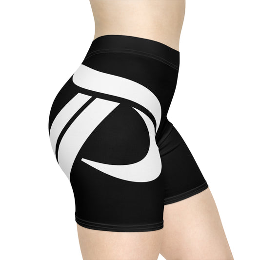 Women's Biker Shorts - Black / White