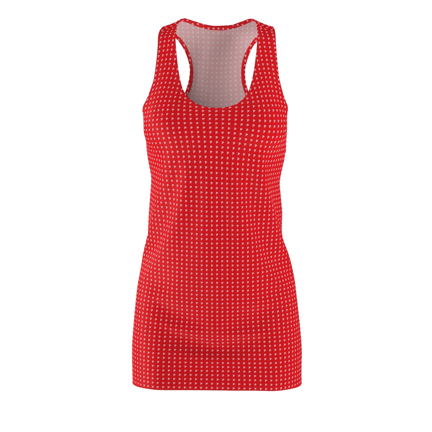 Women's Cut & Sew Racerback Dress - Red/White