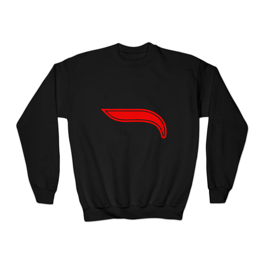 Youth Crewneck Sweatshirt - Black/Red