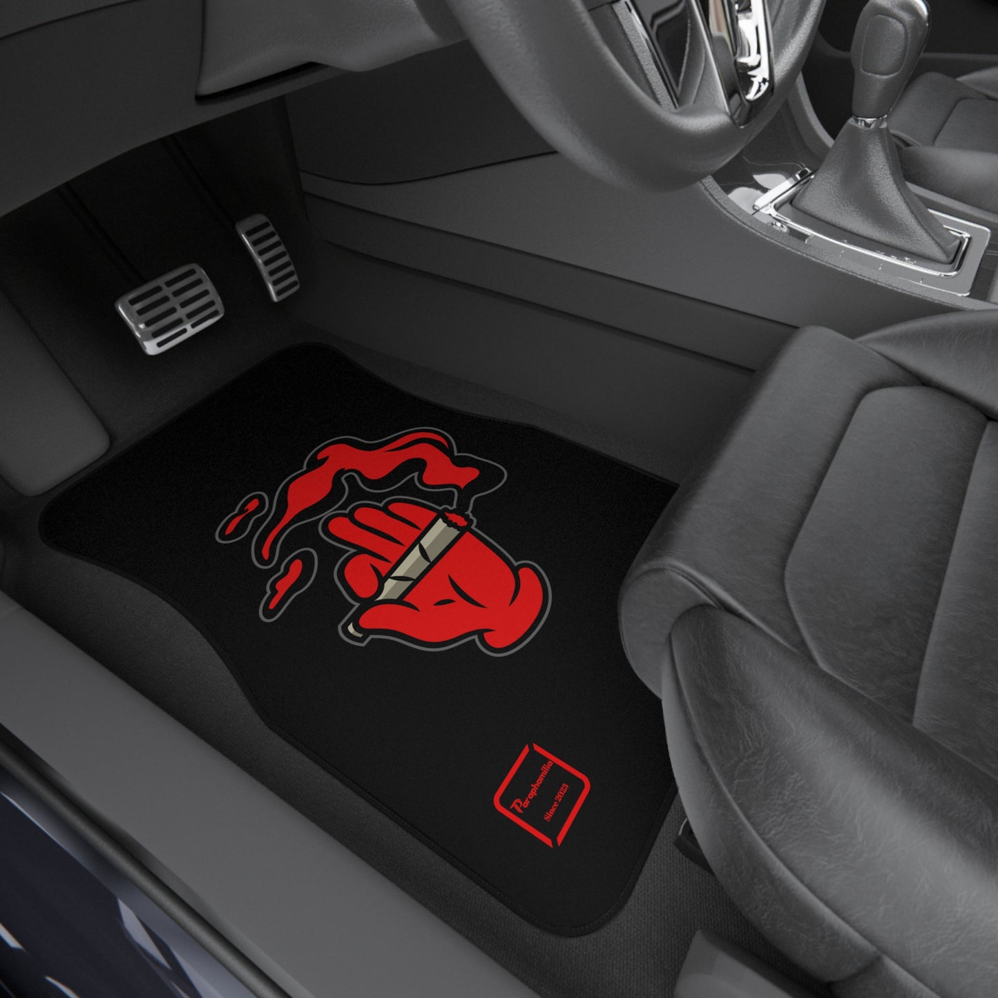 Car Mats (2x Front) Smoke Out Edition Red/Black