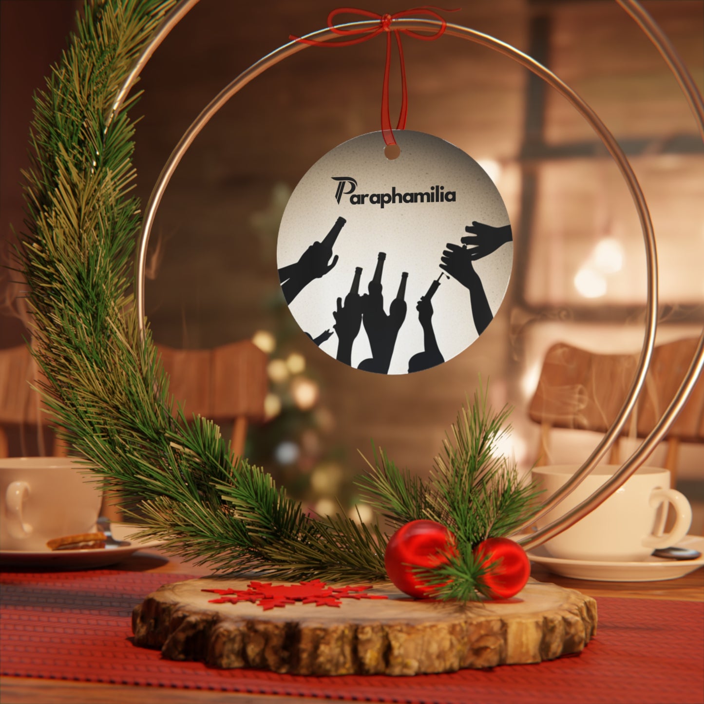 Holiday Paraphamilia (for the family) Metal Ornaments