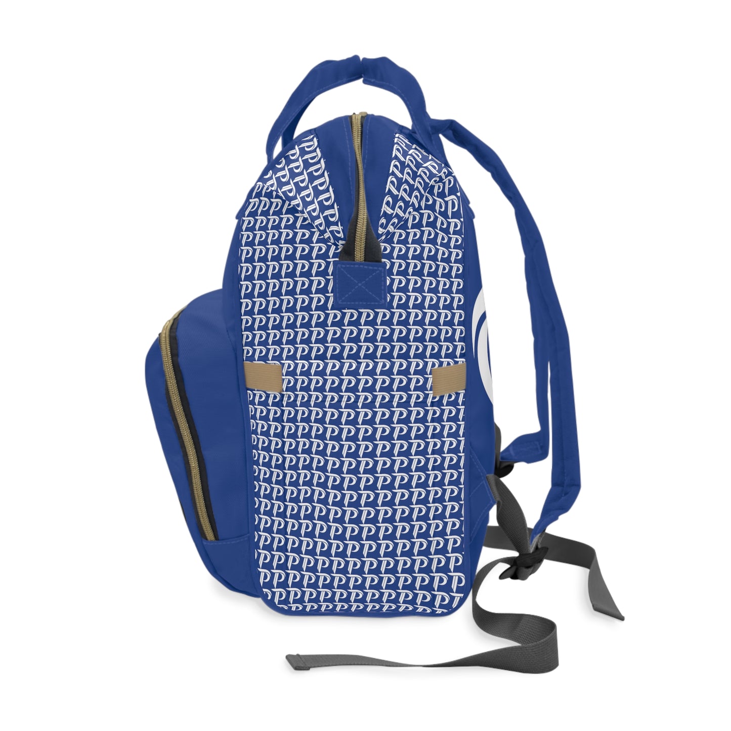 Multifunctional Diaper Backpack - Bottles Up Blue