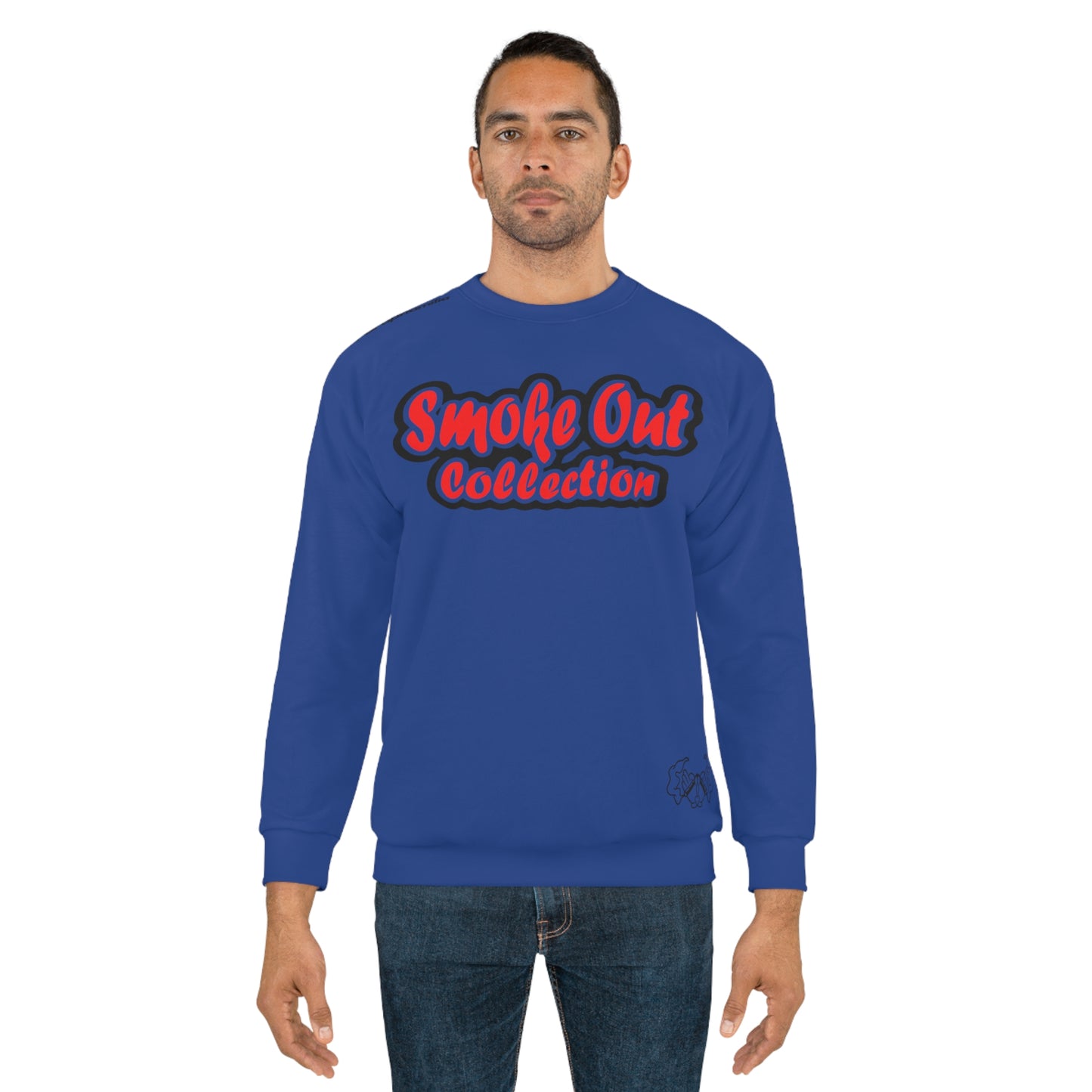 Men's Sweatshirt - Smoke Out Collection - Gray/Red