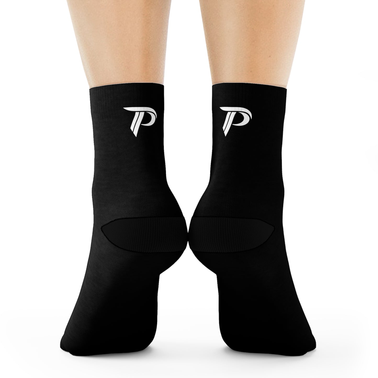 P print Crew Socks Red/White