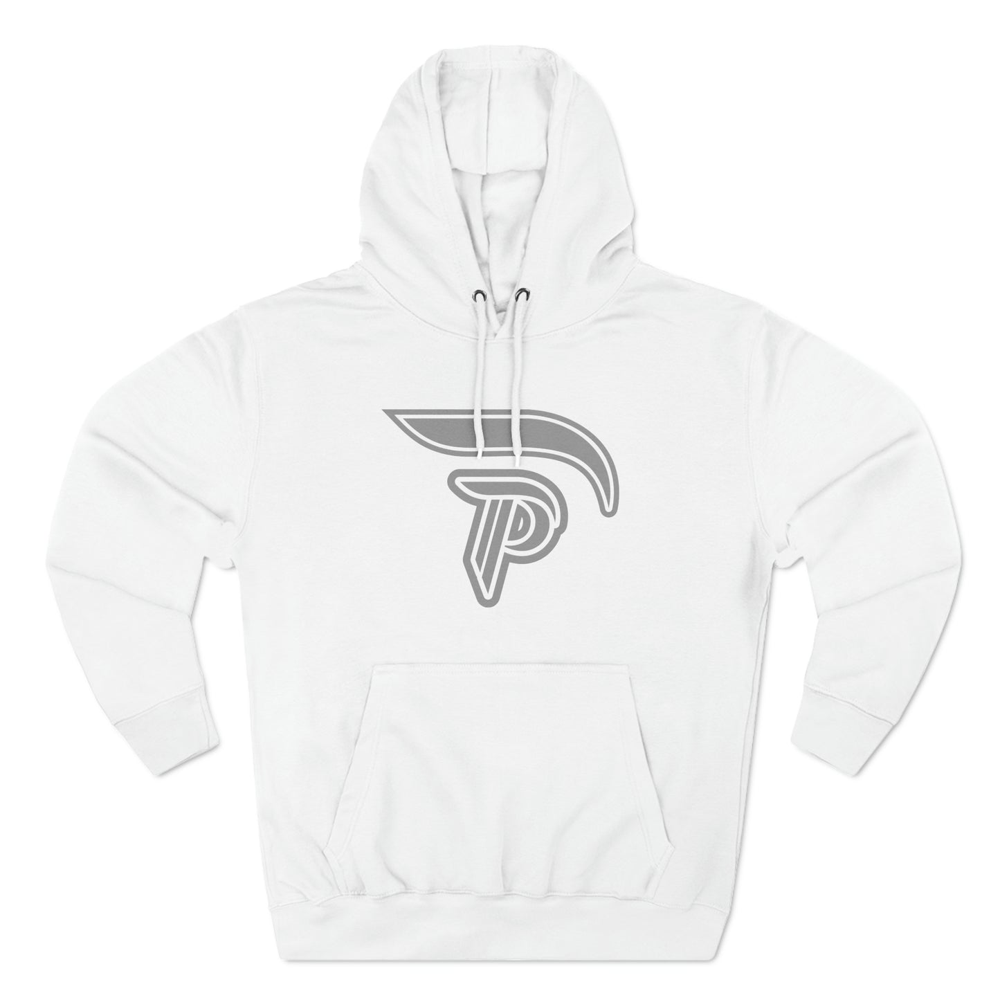 Fleece Hoodie - White/Gray