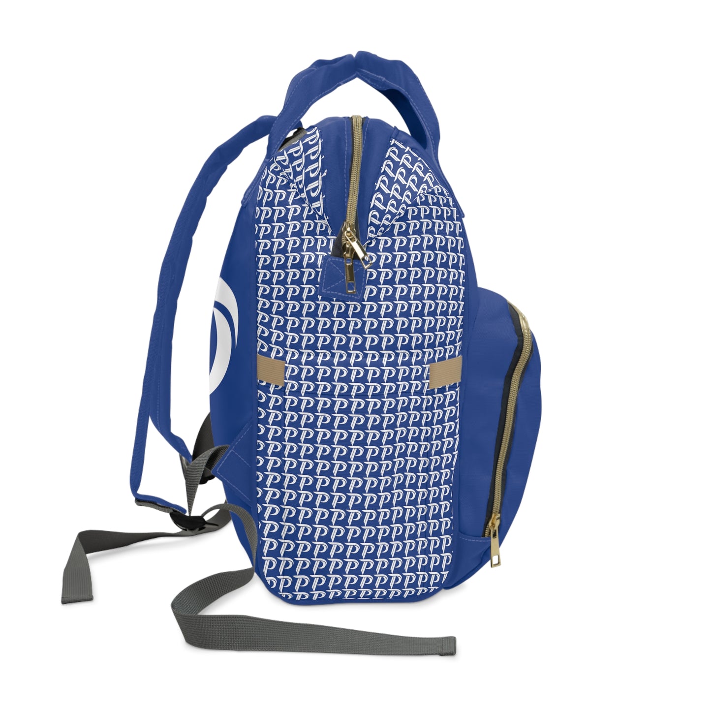 Multifunctional Diaper Backpack - Bottles Up Blue