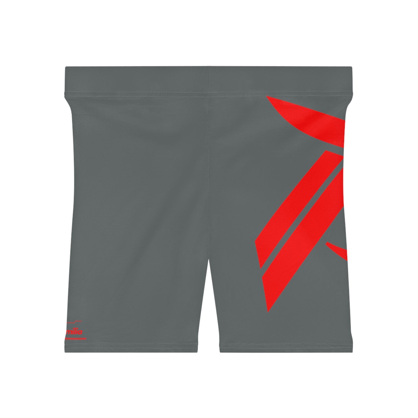 Women's Biker Shorts - Gray / Red