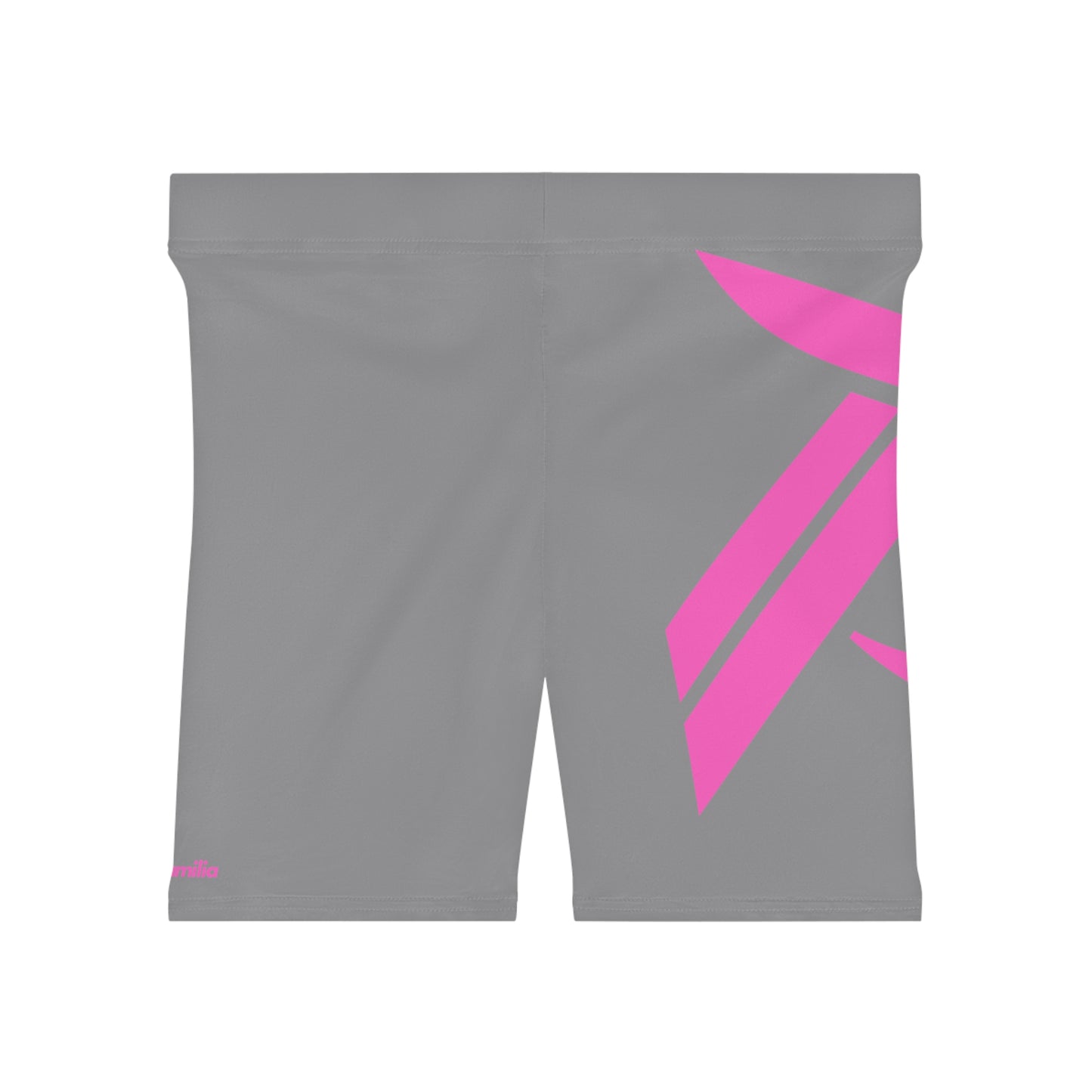 Women's Biker Shorts - Gray / Pink