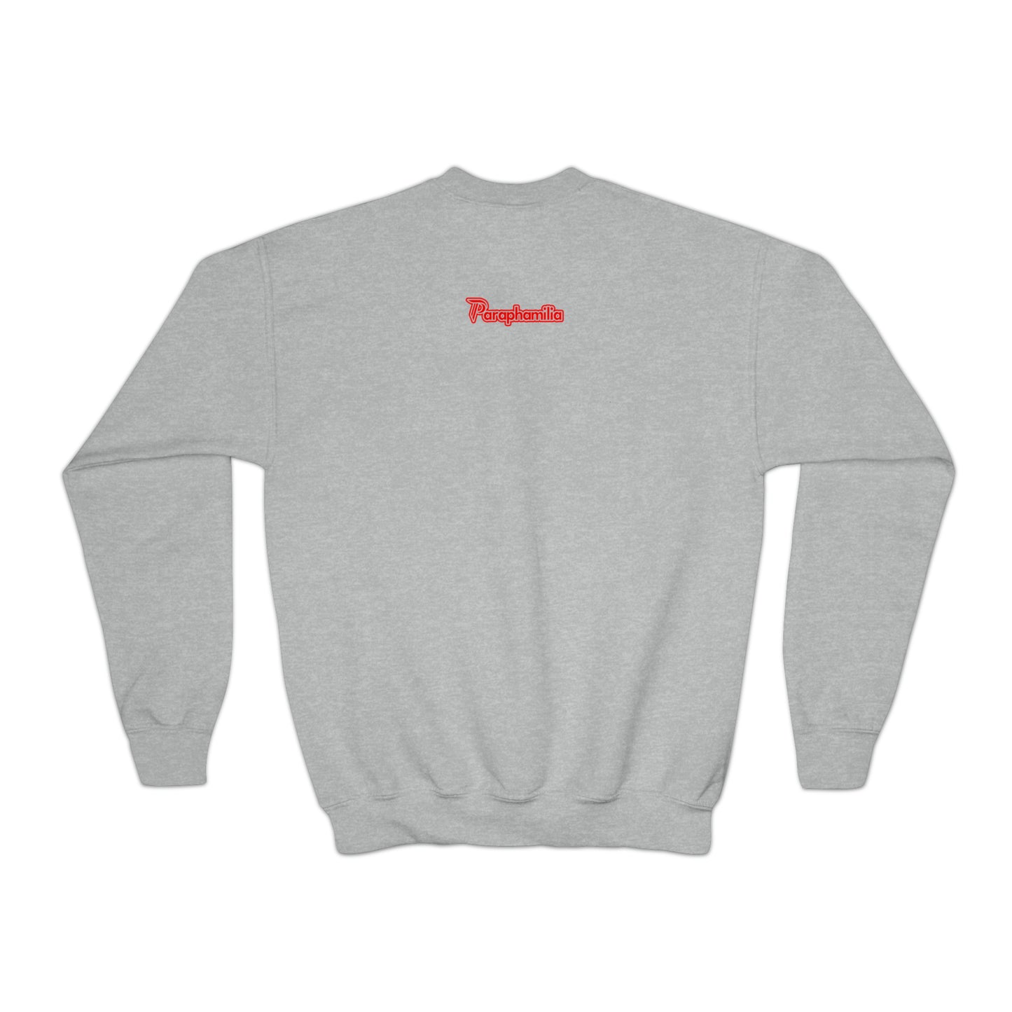 Youth Crewneck Sweatshirt - Gray/Red