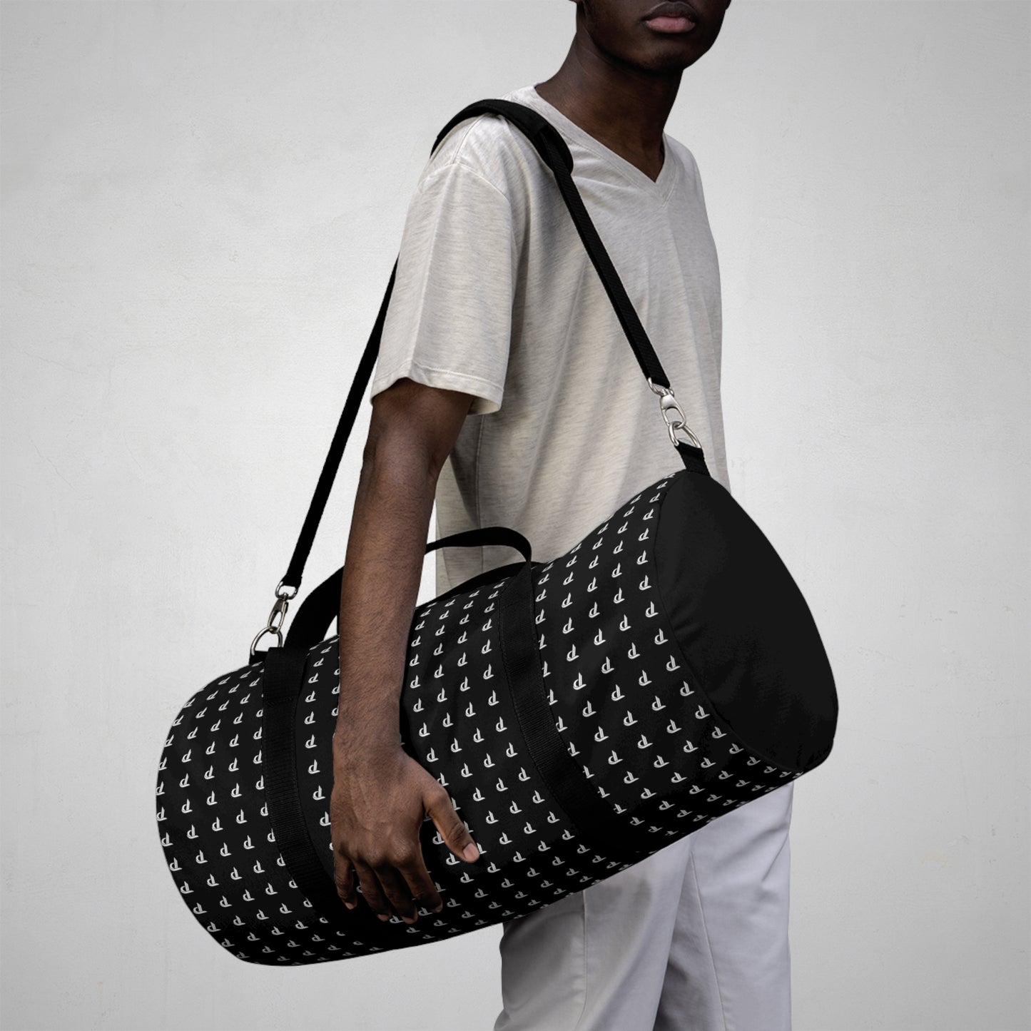 P print Duffel bag - Gray/Black