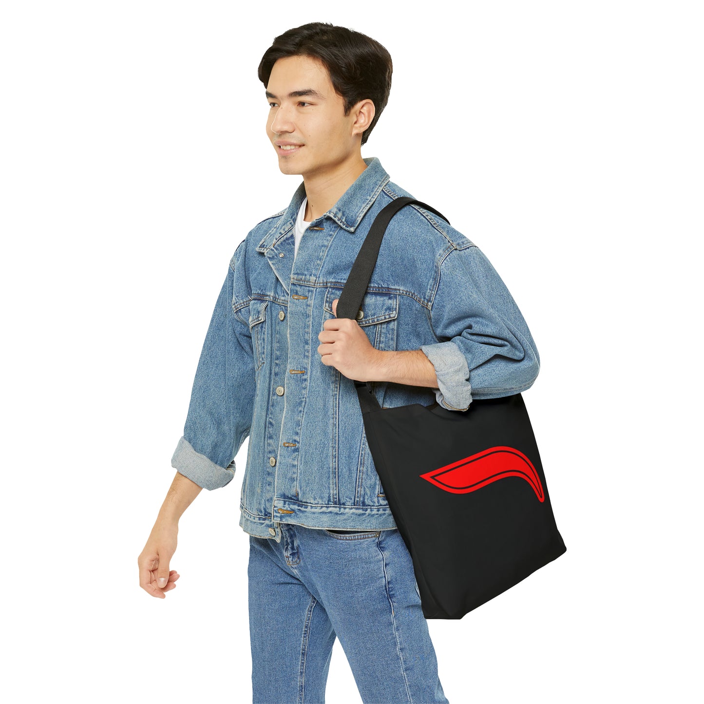 Adjustable Tote Bag - Black/Red