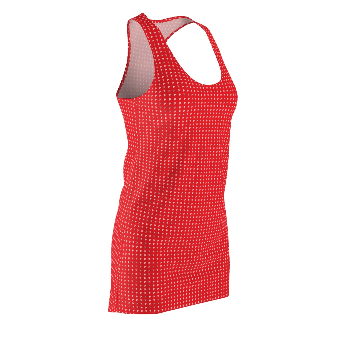 Women's Cut & Sew Racerback Dress - Red/White