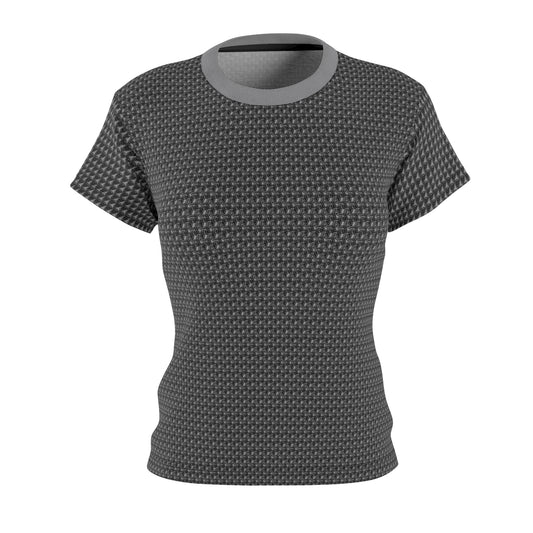 Women's Cut & Sew Tee - Gray/Black P print