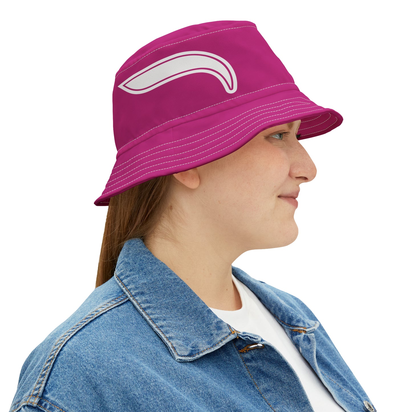 Bucket Hat - Pink/White