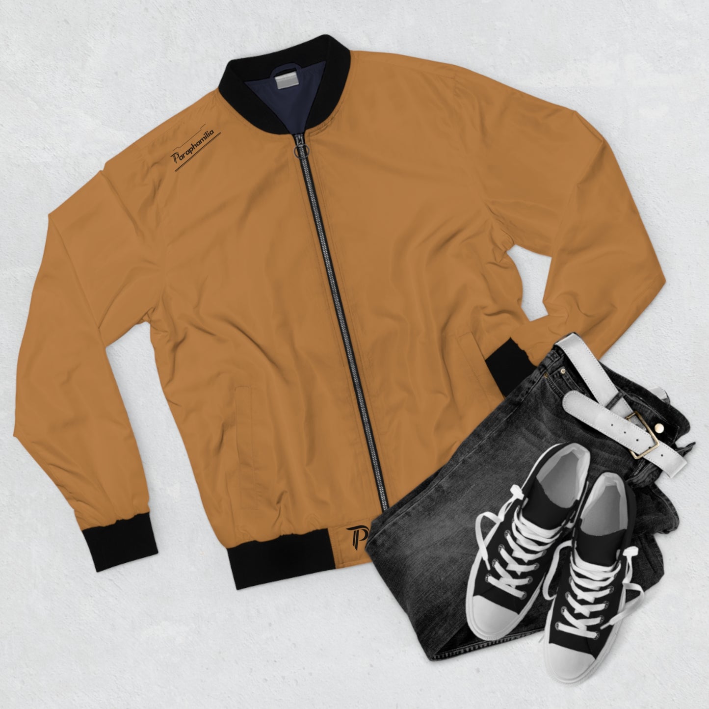 Copy of Men's Bomber Jacket - Tan/Black