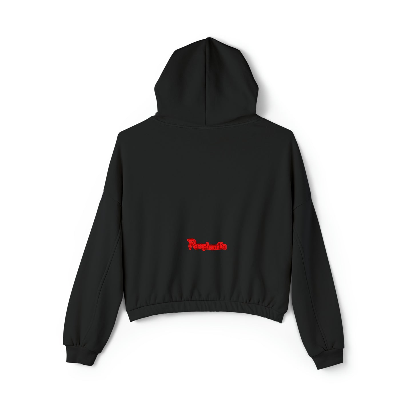 Women's Cinched Bottom Hoodie - Black/Red