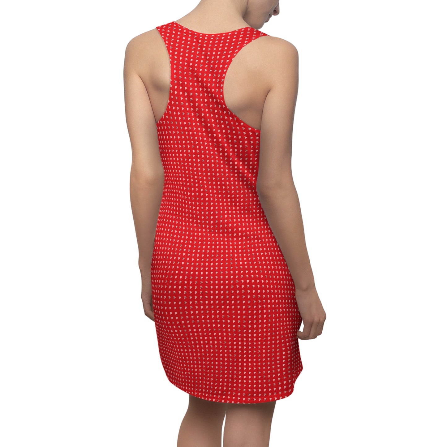 Women's Cut & Sew Racerback Dress - Red/White