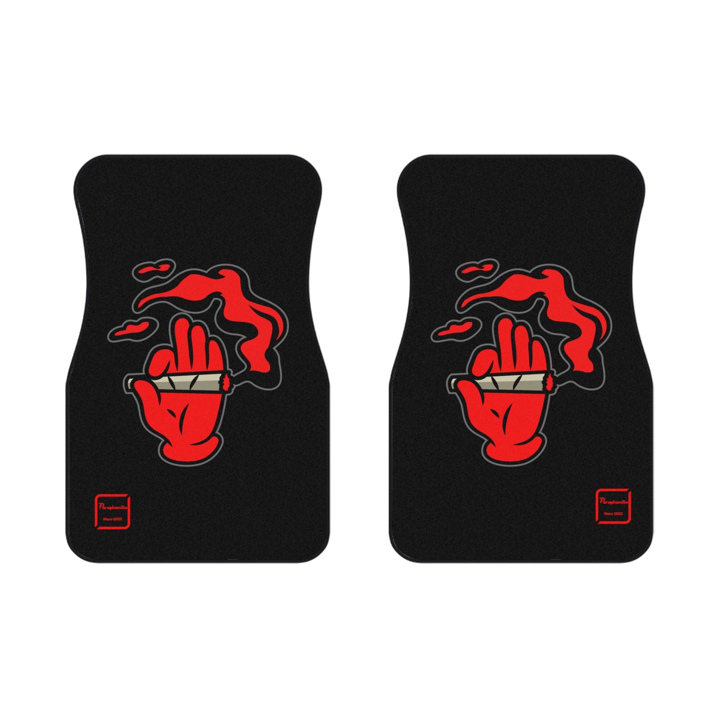 Car Mats (2x Front) Smoke Out Edition Red/Black