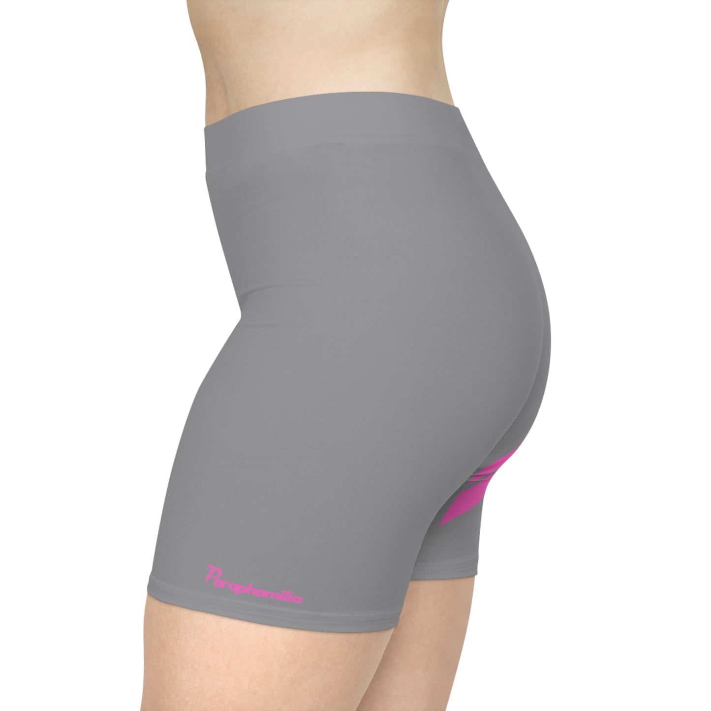 Women's Biker Shorts - Gray / Pink