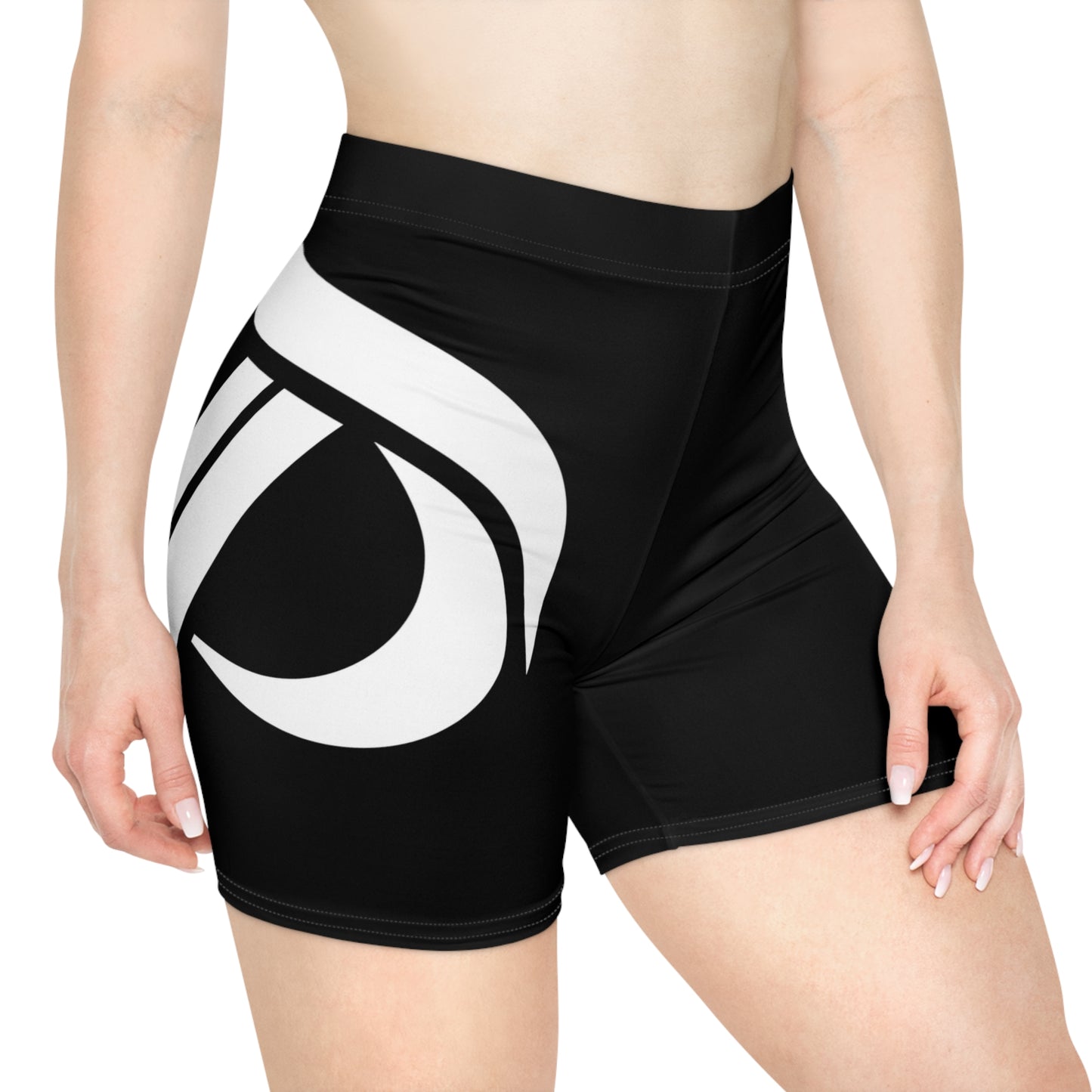 Women's Biker Shorts - Black / White