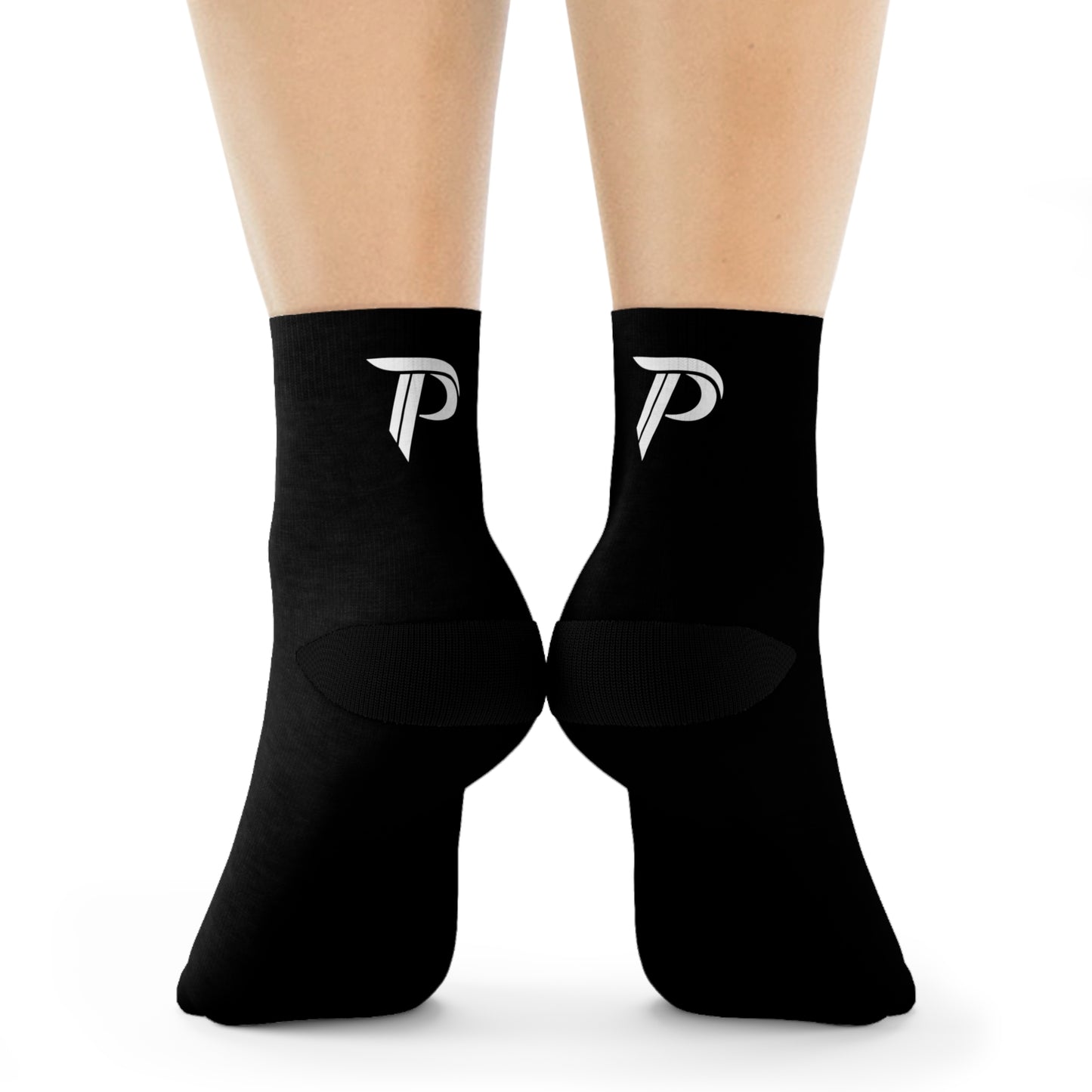 P print Crew Socks Red/White