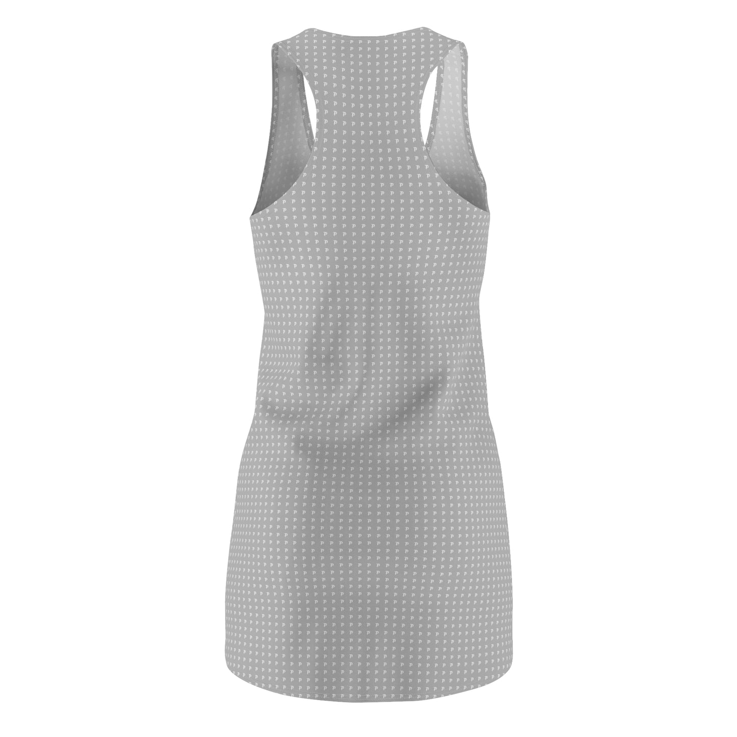 Women's Cut & Sew Racerback Dress - Gray/White