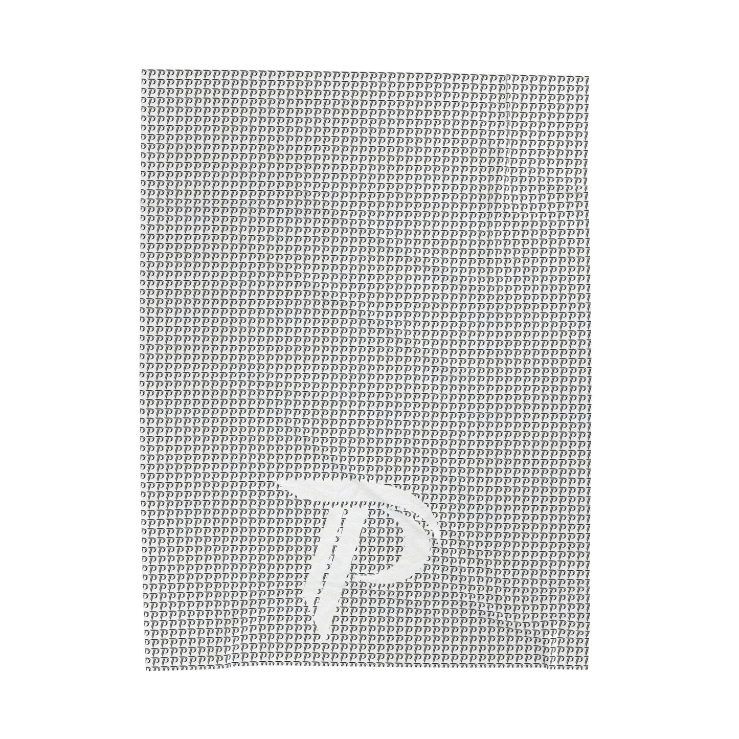 P print Velveteen Plush Blanket