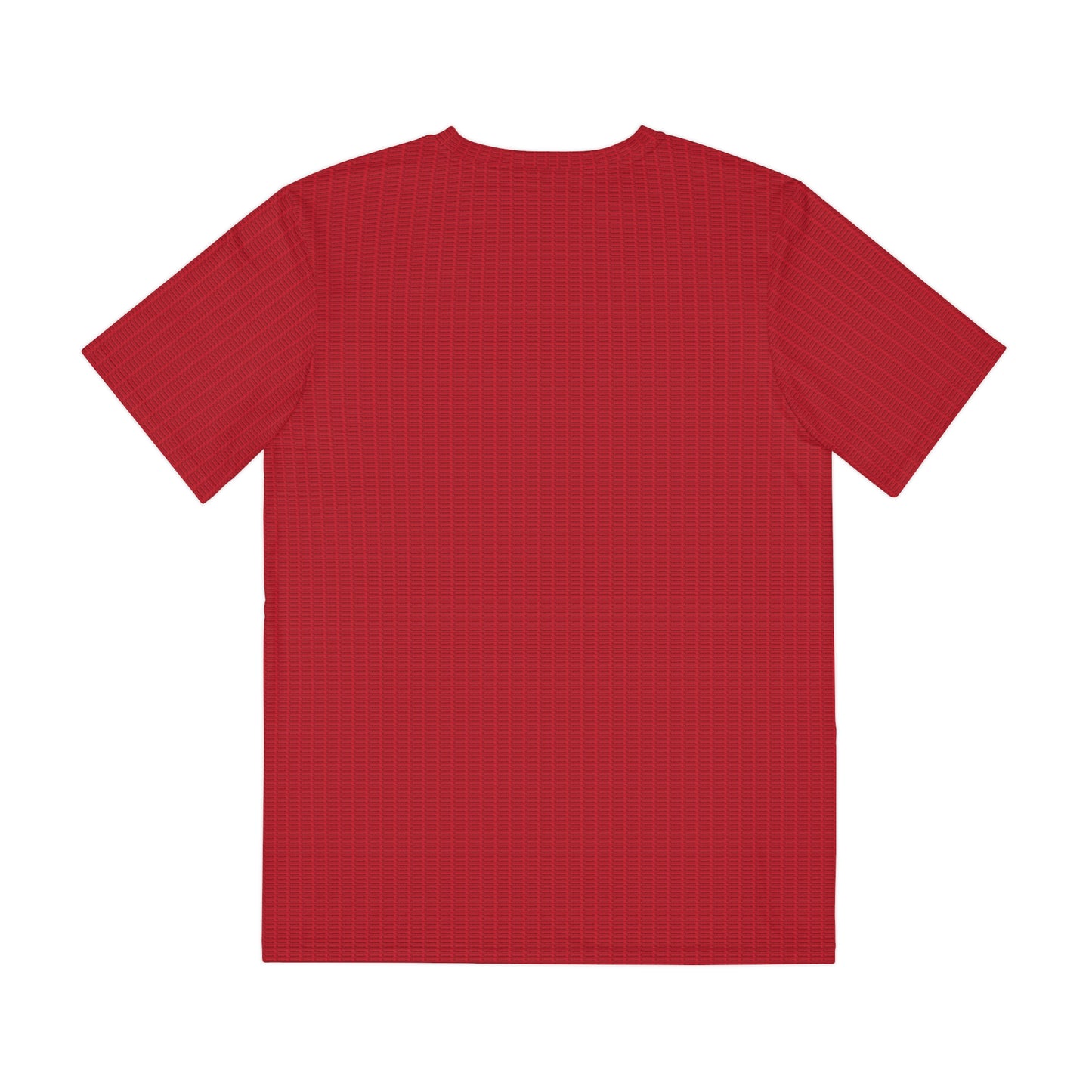 Men's Polyester Tee - P print Red/Black