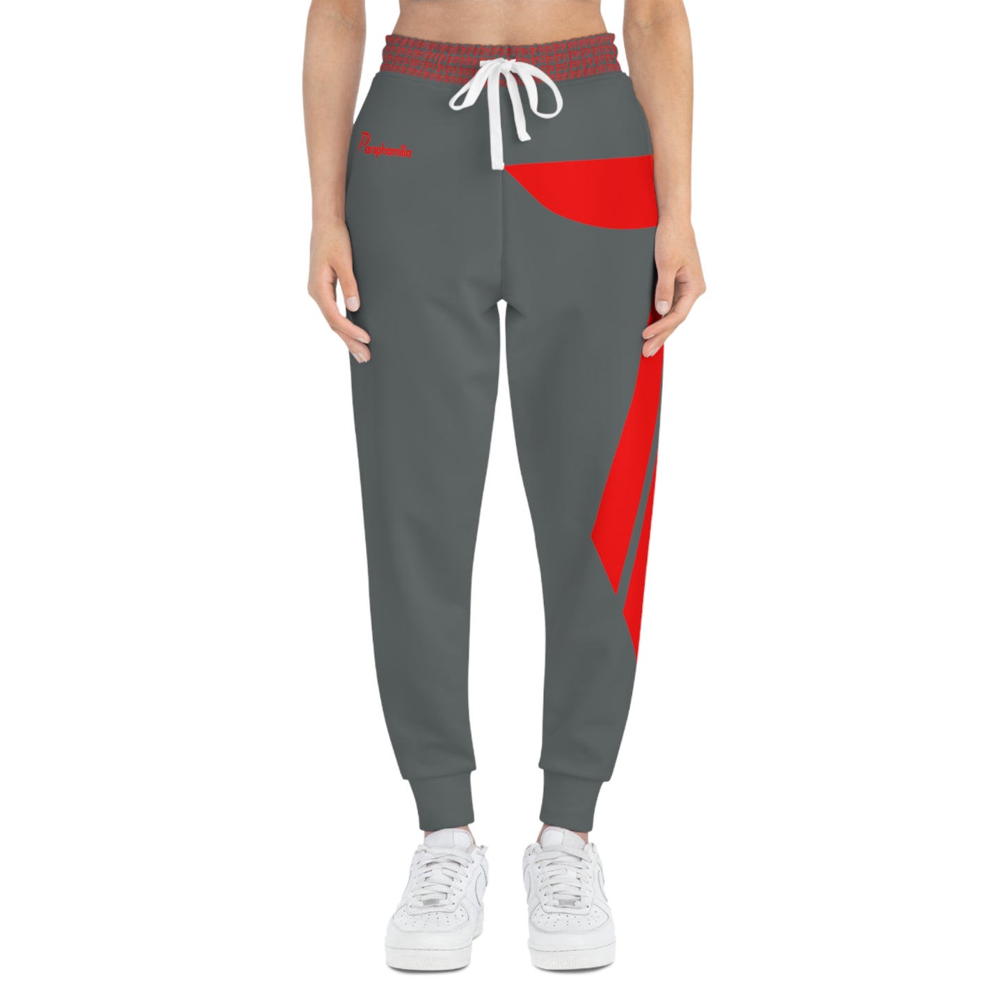 Men's/Women's Athletic Joggers - Gray/Red