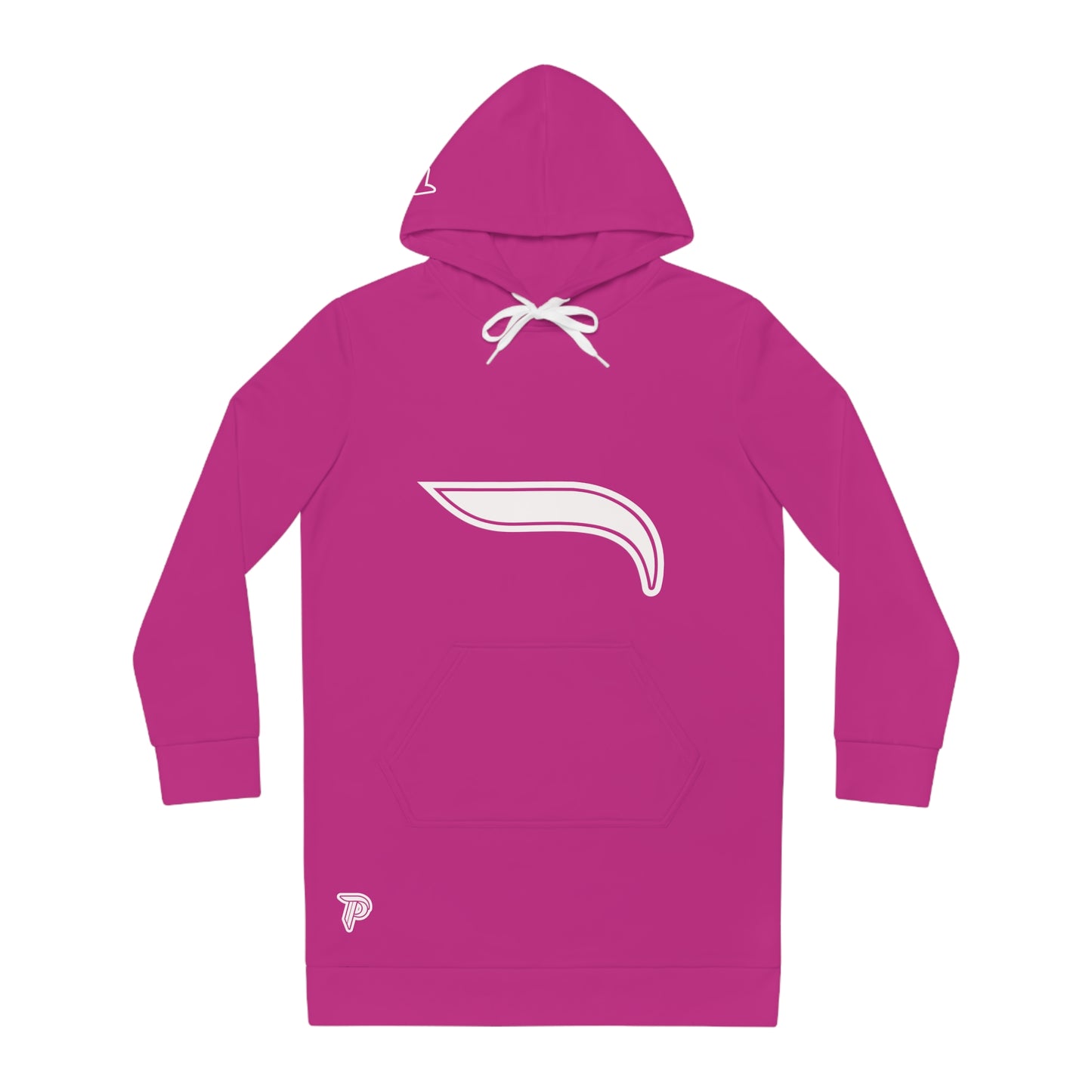 Women's Hoodie Dress -Pink/White