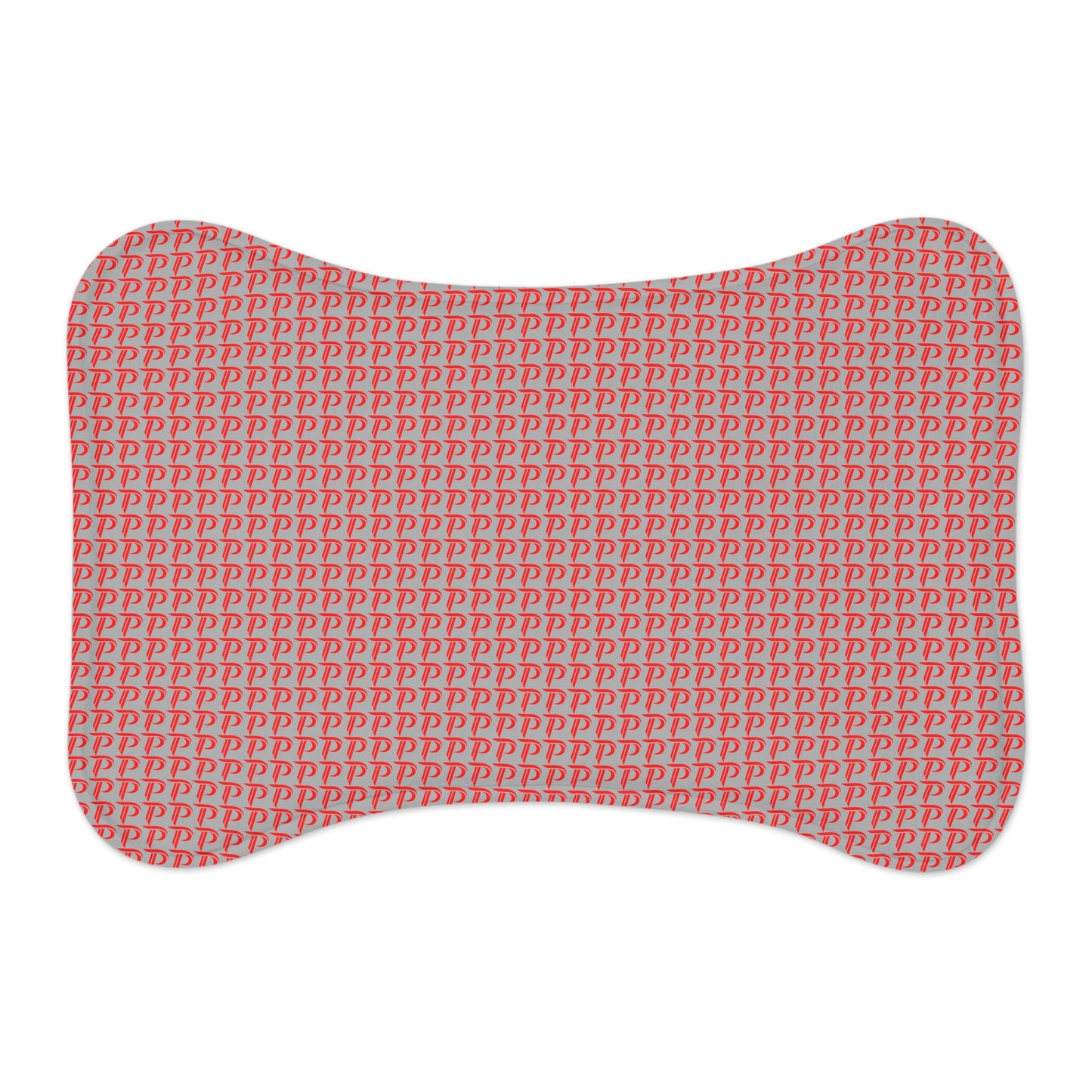 P print Pet Feeding Mats Gray/Red