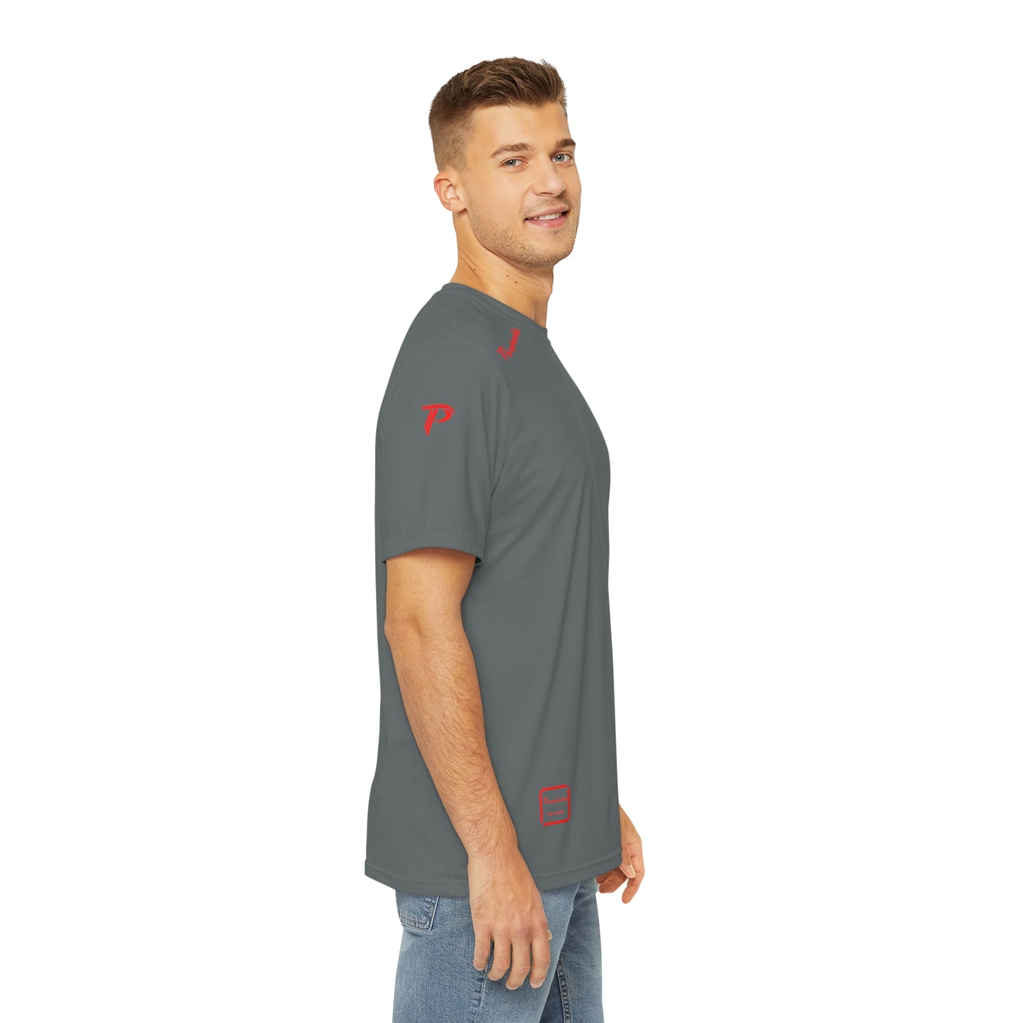 Men's Polyester Tee Smoke Out Edition - Gray/Red