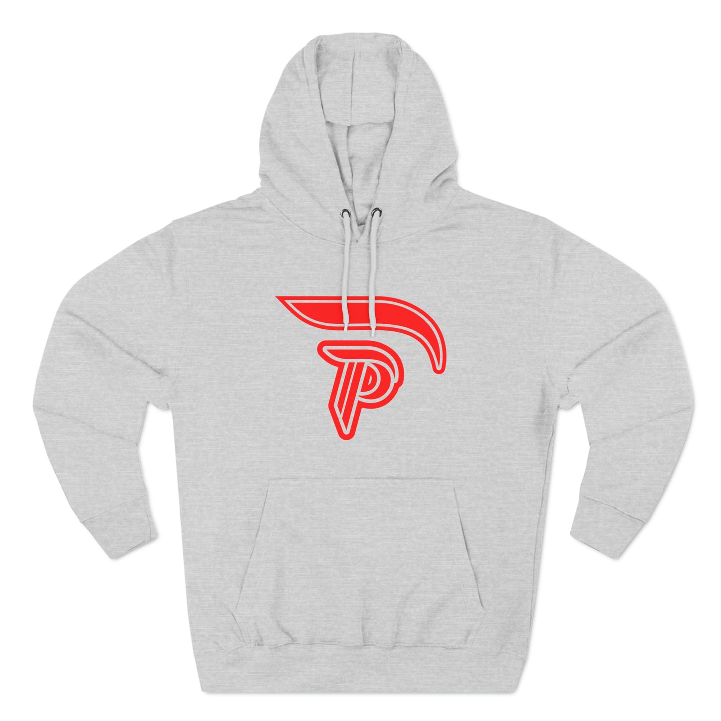 Fleece Hoodie - Gray/Red