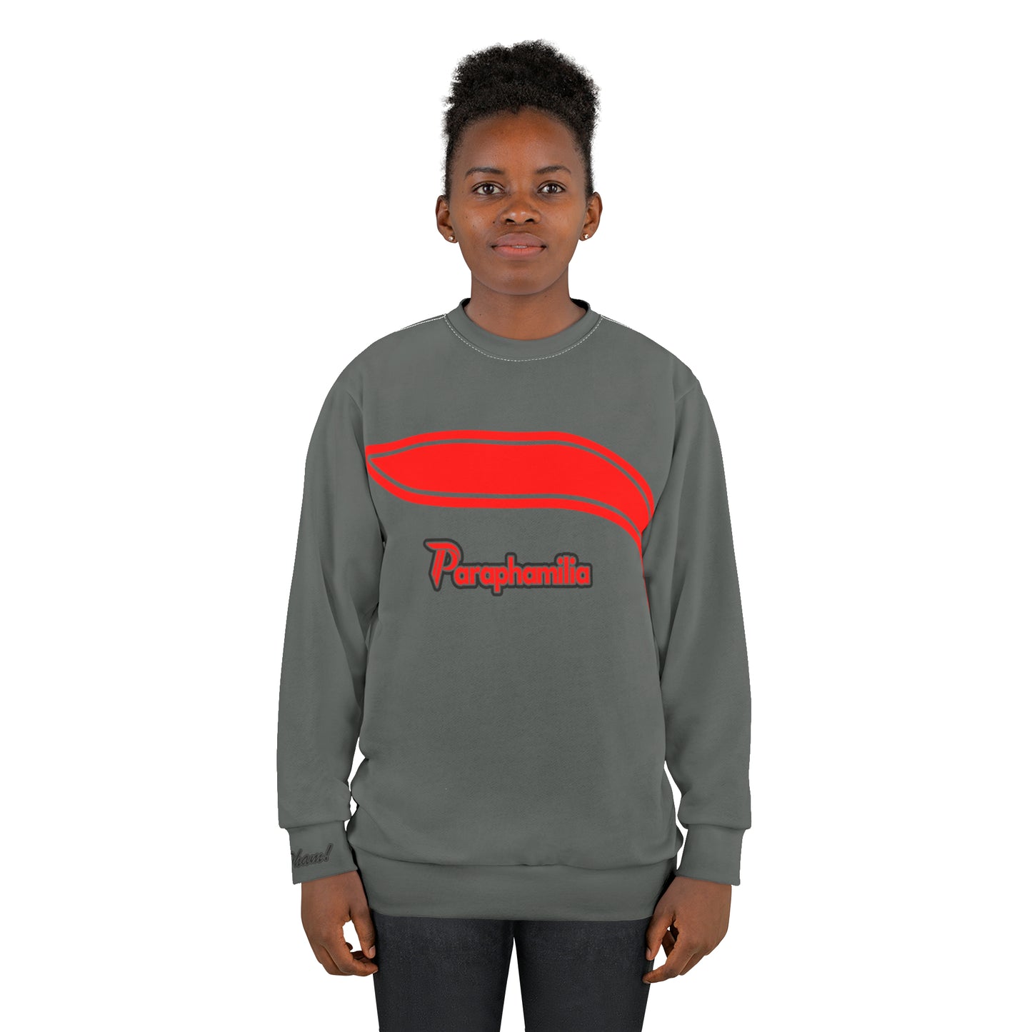 Men's Sweatshirt - Gray/Red