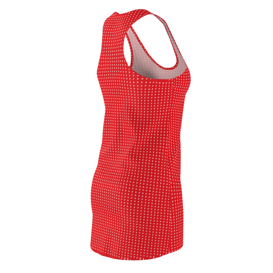 Women's Cut & Sew Racerback Dress - Red/White