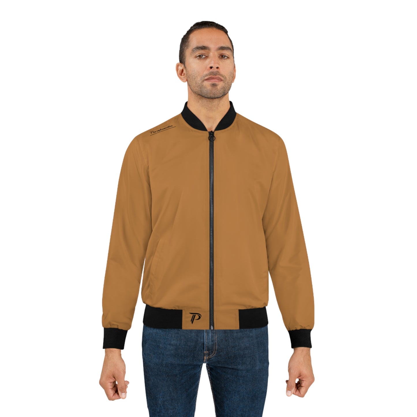 Copy of Men's Bomber Jacket - Tan/Black