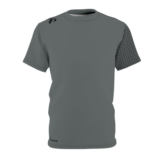 P print sleeve Tee - Gray/Black