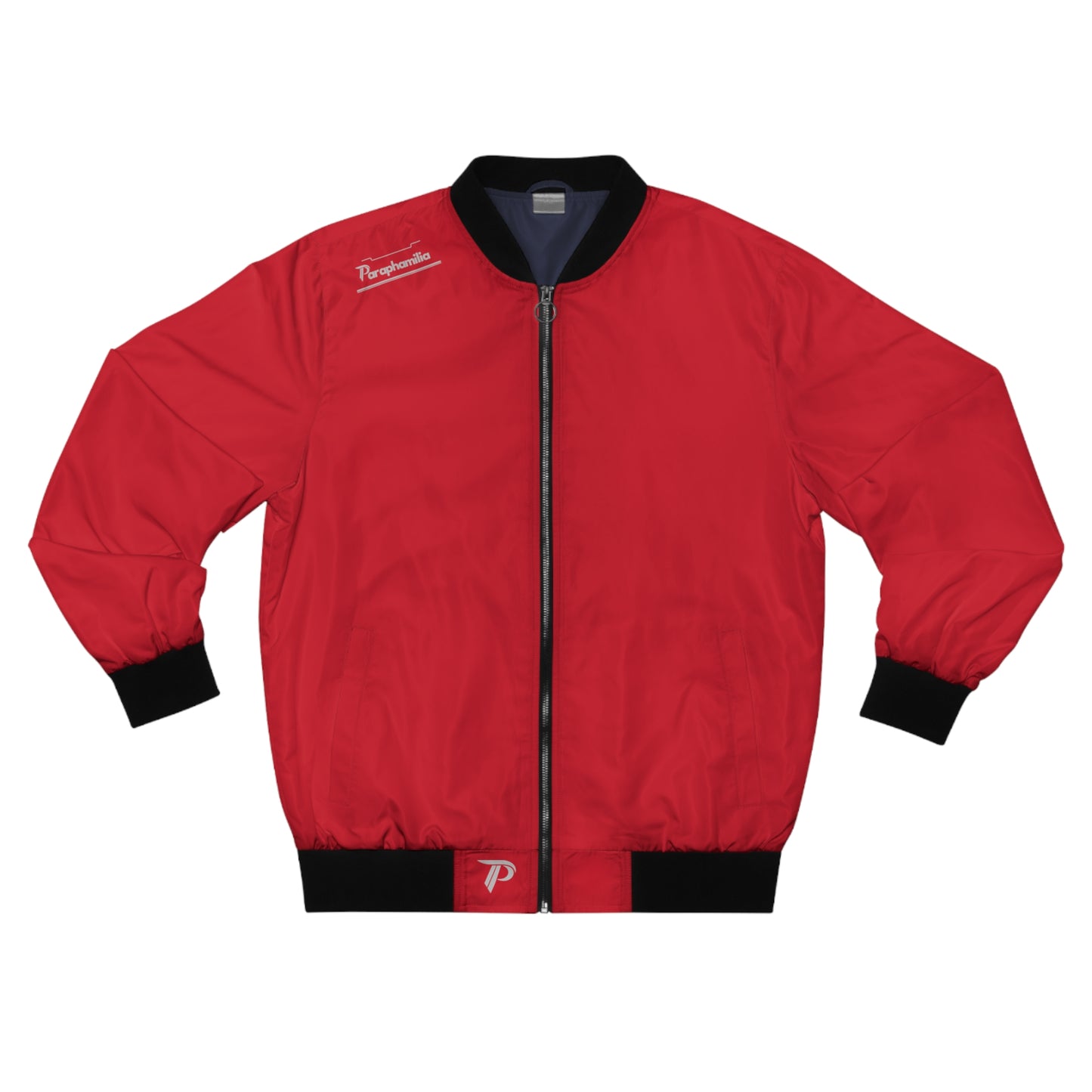 Men's Bomber Jacket - Red/Gray