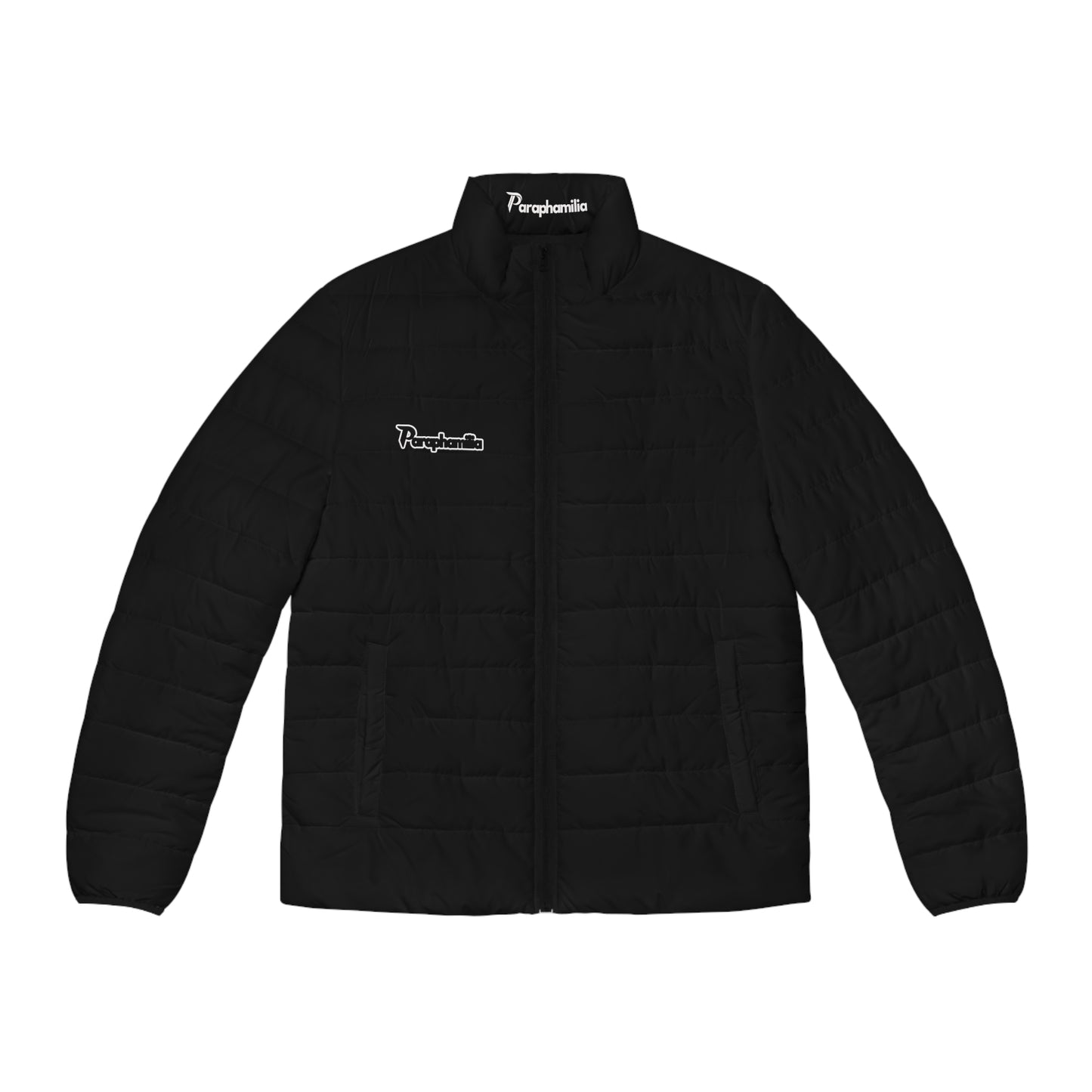 Men's Puffer Jacket - White/Black