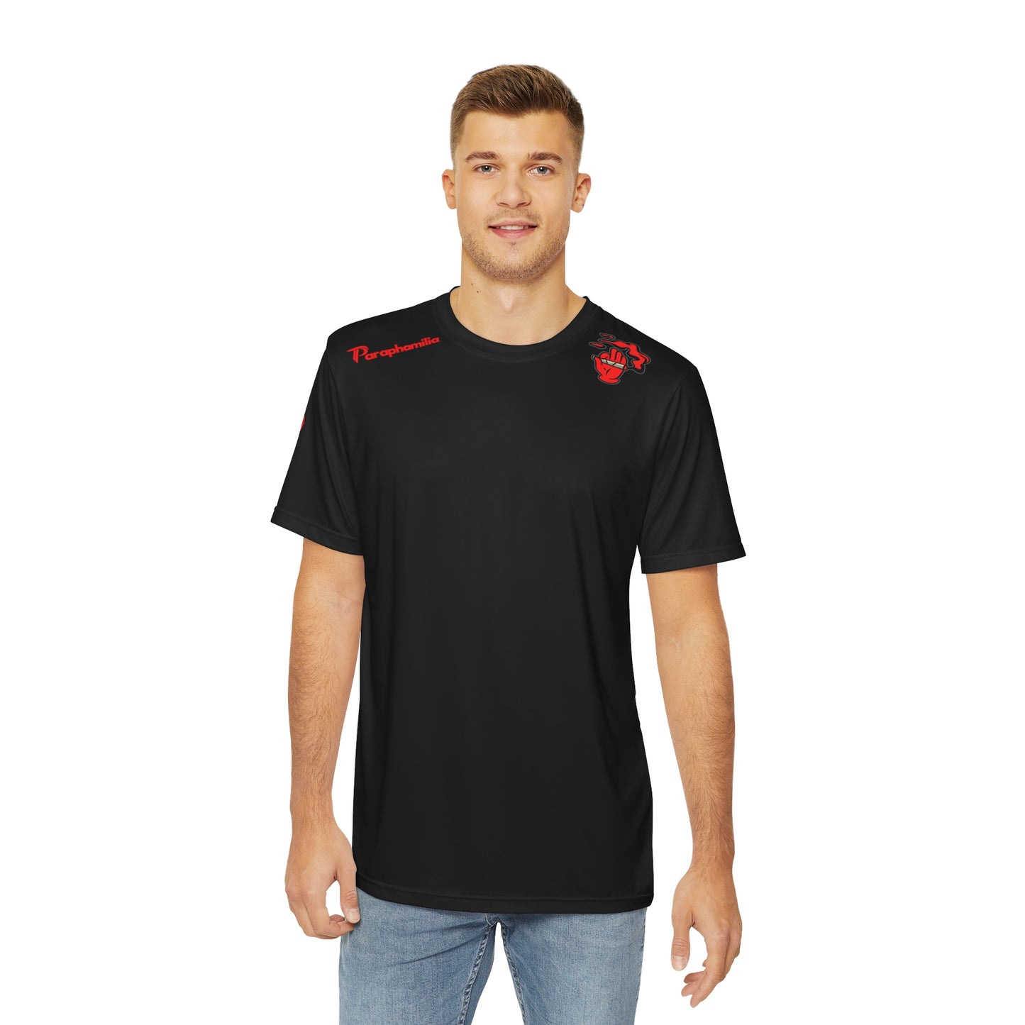 Men's Polyester Tee Smoke Out Edition  - Black/Red