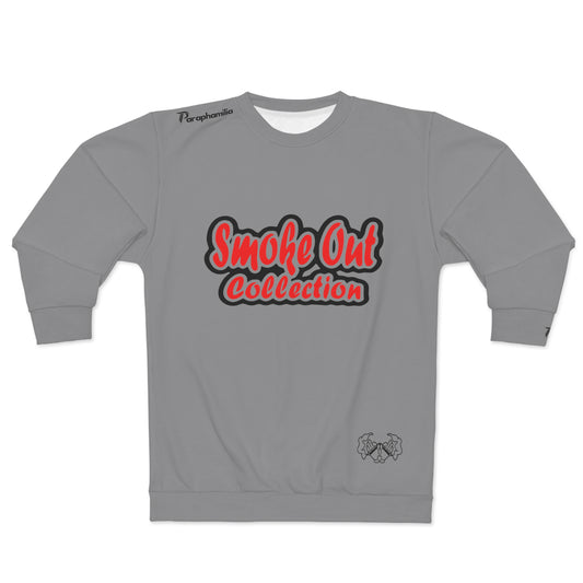 Men's Sweatshirt - Smoke Out Collection - Gray/Red