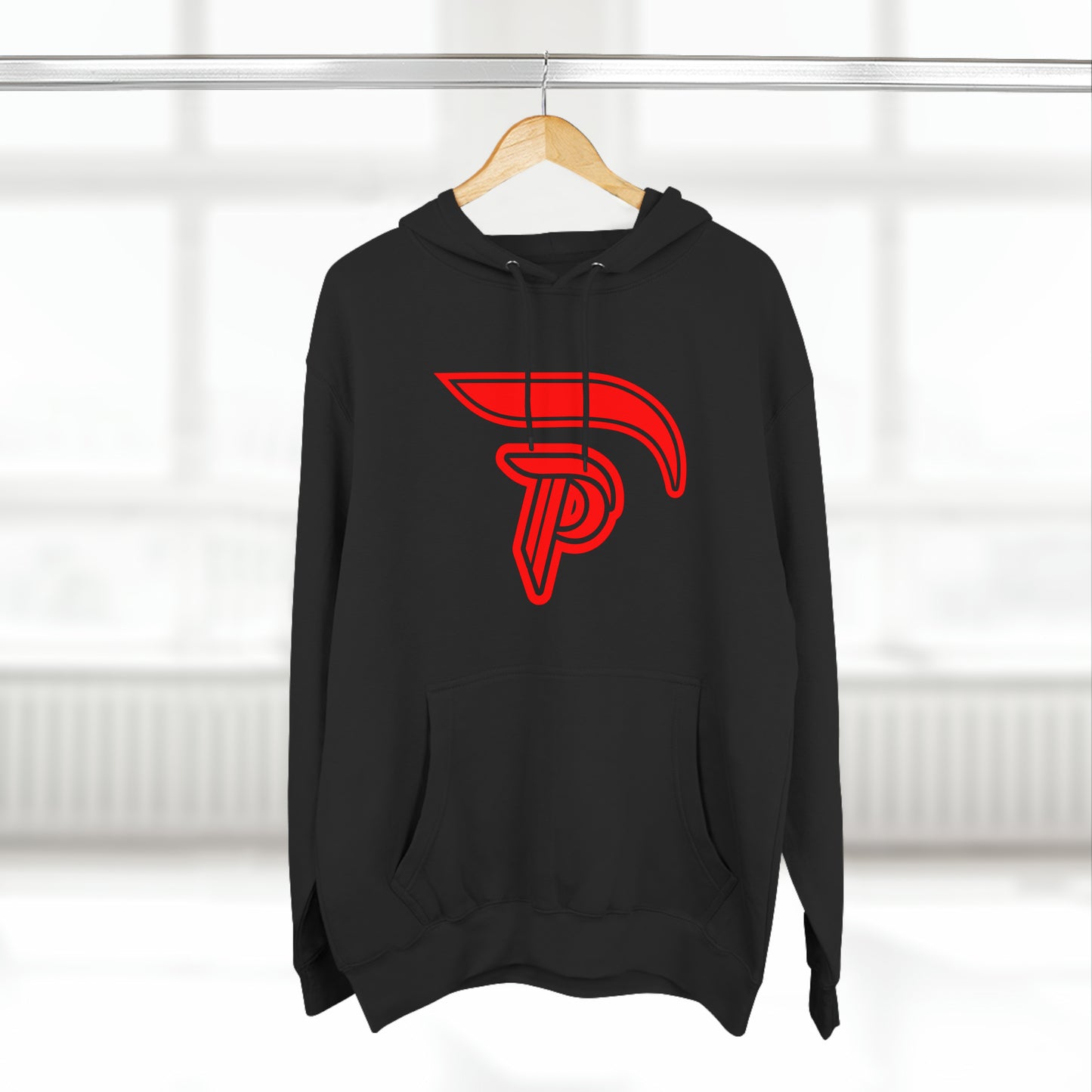 Fleece Hoodie - Black/Red