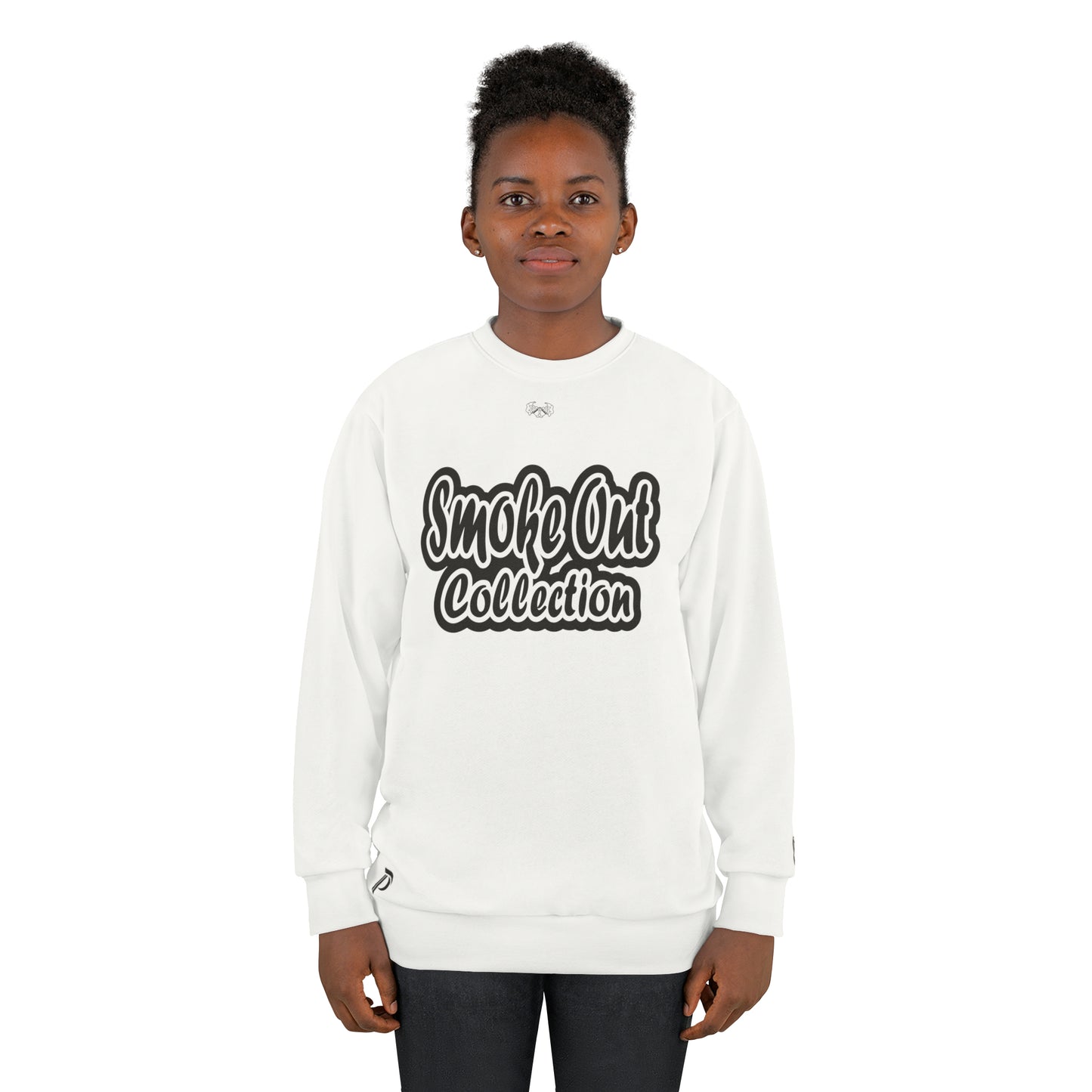 Men's Sweatshirt - Smoke Out Collection - White/Black