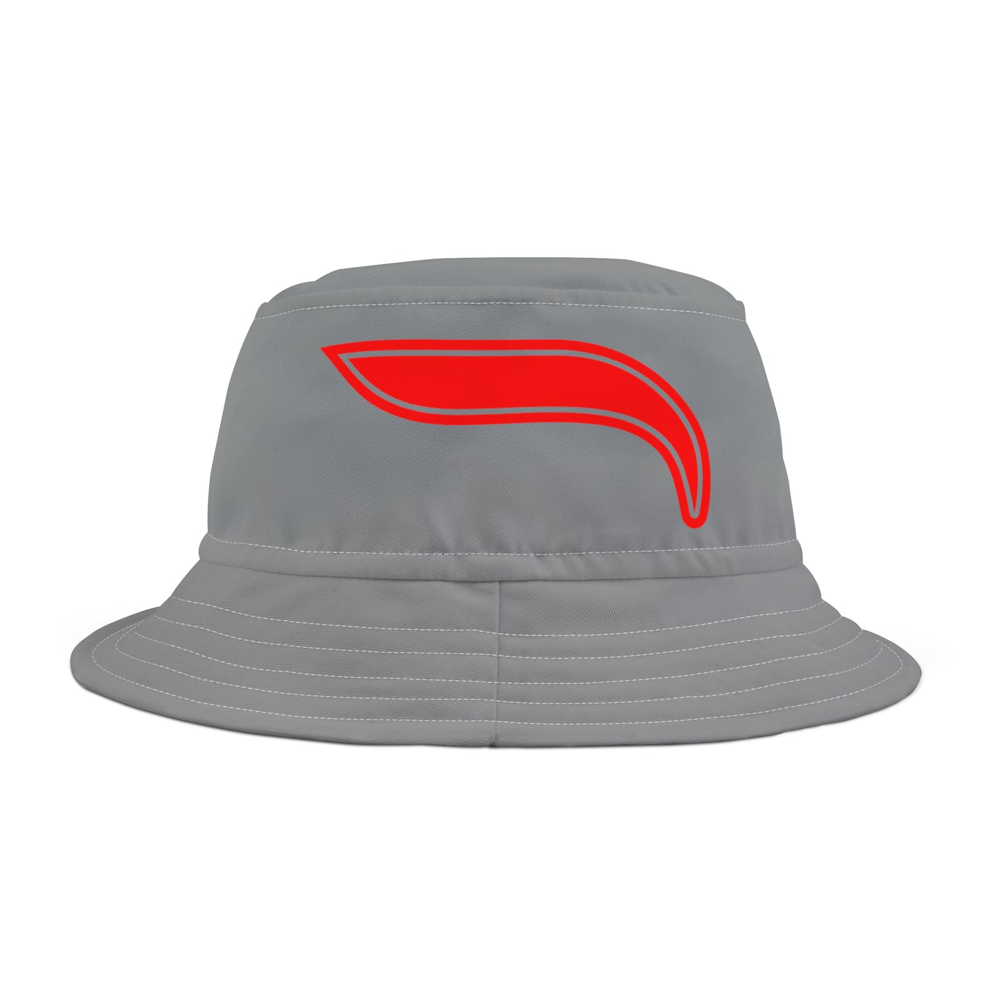 Bucket Hat - Gray/Red