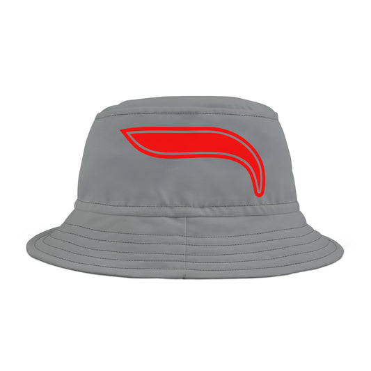 Bucket Hat - Gray/Red