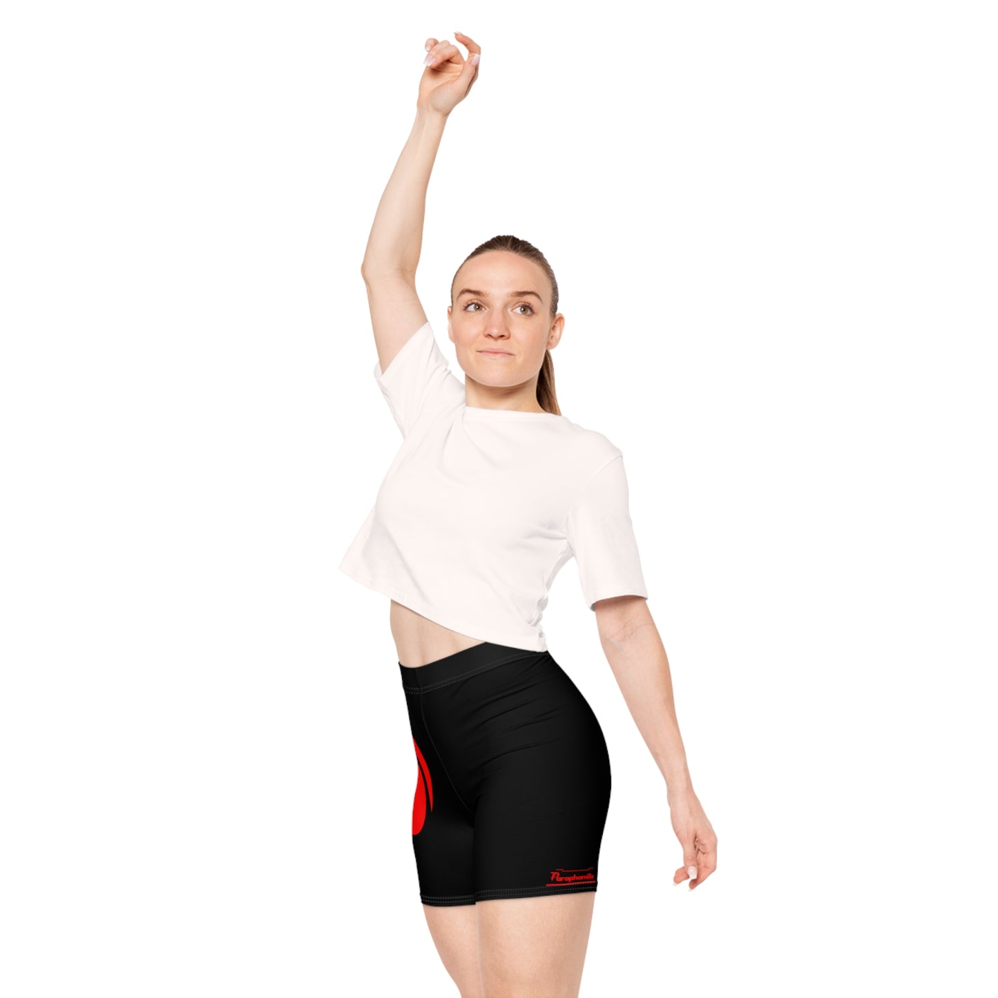 Women's Biker Shorts - Black / Red