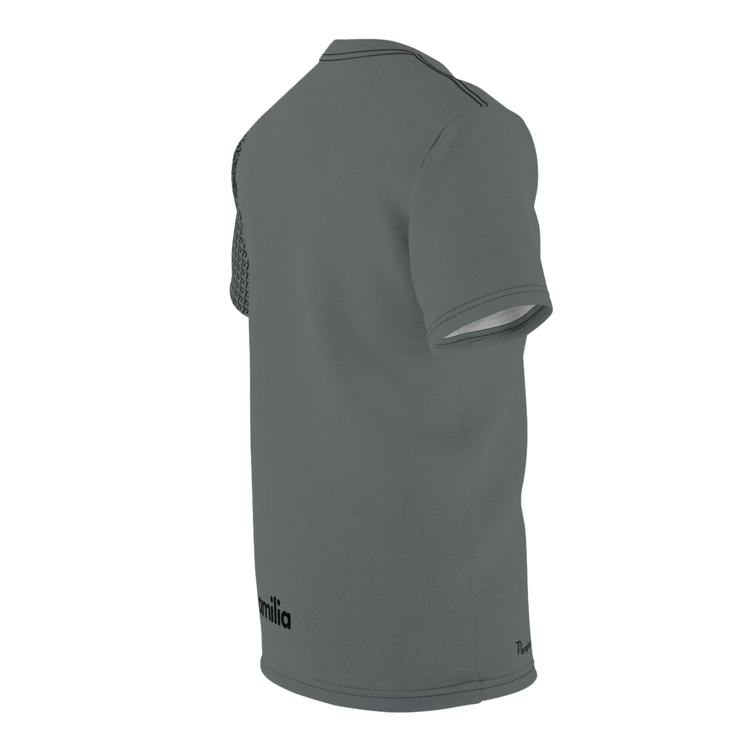 P print sleeve Tee - Gray/Black