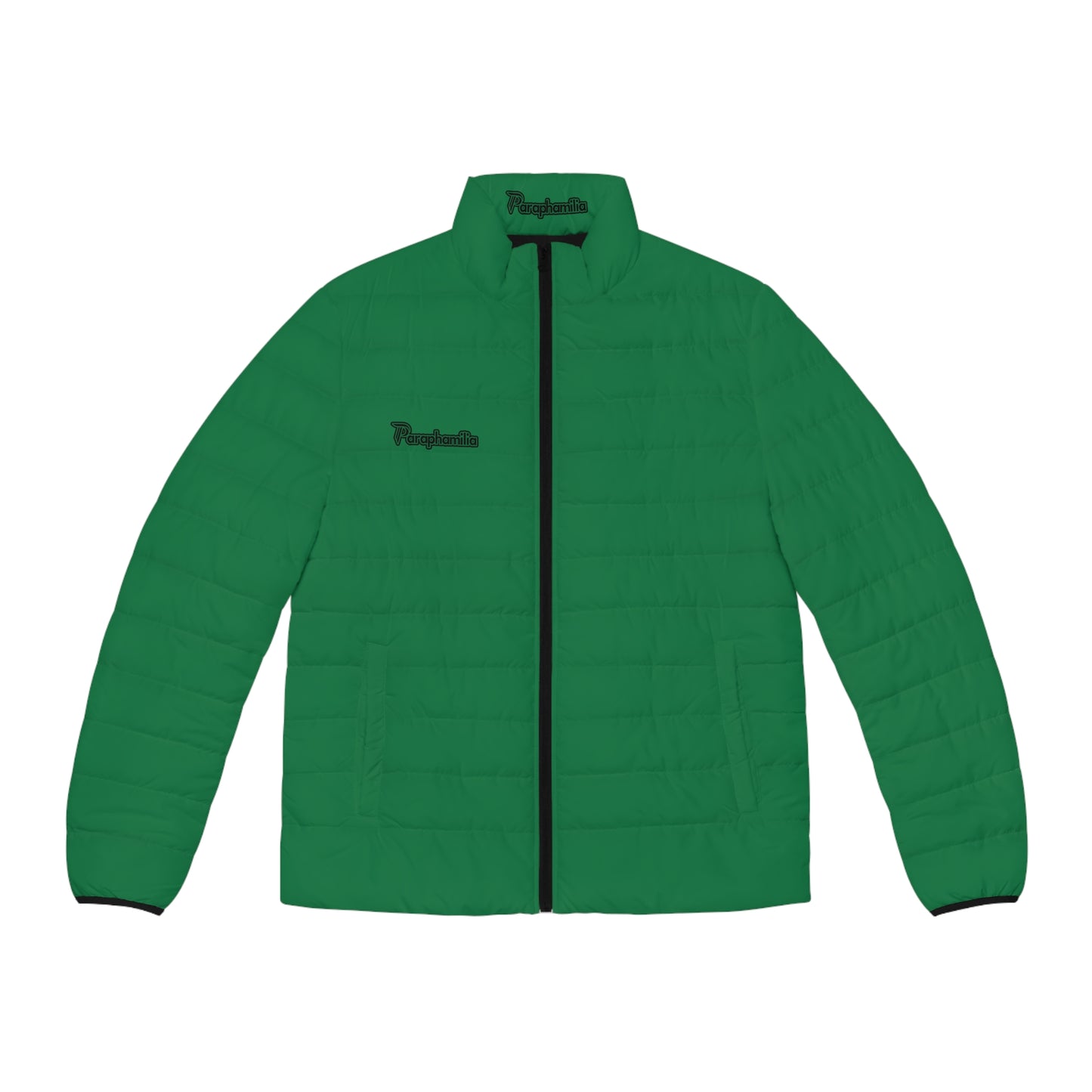 Men's Puffer Jacket - Green/Black