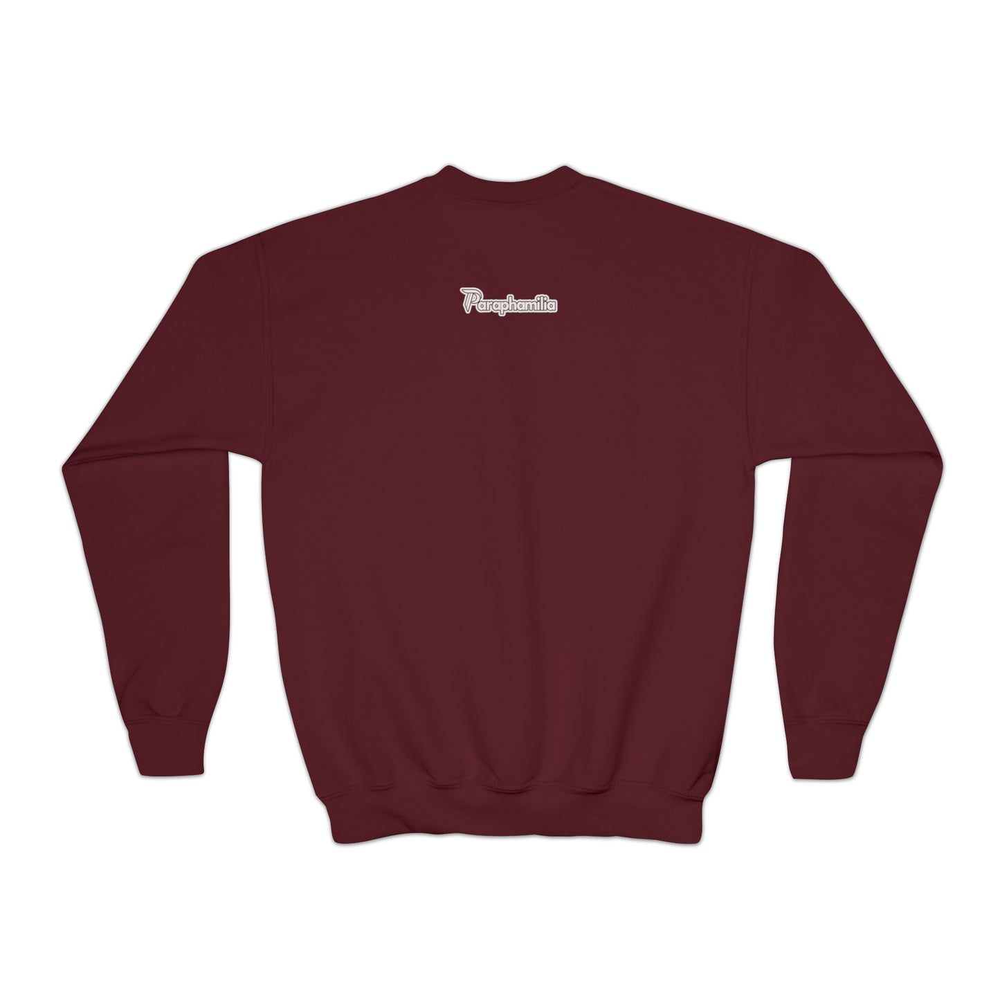 Youth Crewneck Sweatshirt - Maroon/White