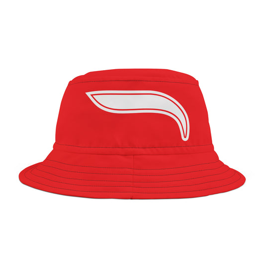 Bucket Hat - Red/White